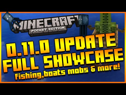 ★MINECRAFT POCKET EDITION 0.11.0 UPDATE - FULL GAMEPLAY SHOWCASE BOATS, FISHING & MORE★