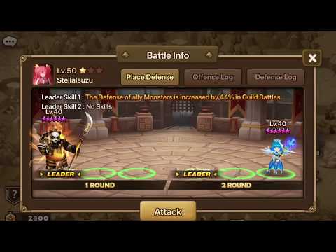 Summoners War - Easy win against solo Feng Yan and solo Rina