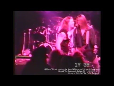 Dave Williams (Drowning Pool) joins 100 Proof on Stage (1989-1991 era)