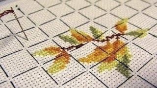 Вышивка как сделать на канве разметку клеток нитью