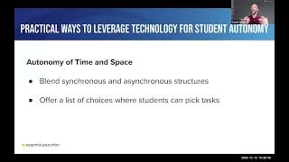 Flexibility and Student Autonomy in Online Curricula