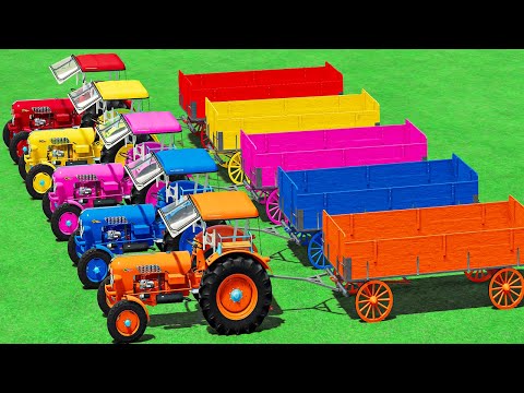 TRANSPORT MINI EICHER TRACTOR & HARVESTING POPLAR! MAKING WOODCHIPS! Farming Simulator 22