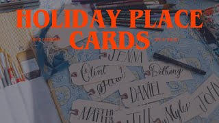 ✨ Elegant Hand Lettering for Holiday Place Cards | Easy Step-by-Step Tutorial