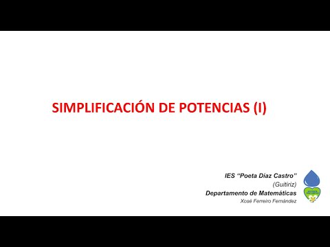 Vídeo: Simplificación de expresións con potencias