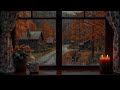 Rainy Autumn Day From A Cozy Window Candlelight Village Ambience Relaxing Rain Sounds ️ ️