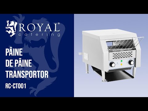 video - Pâine de pâine transportor - 2,200 W- Royal Catering - 3 funcții