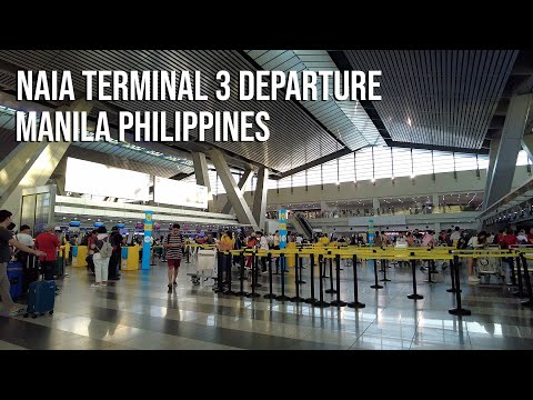 Filipinas - Partida do Terminal 3 de Manila NAIA - Passo a passo do aeroporto | Tour virtual