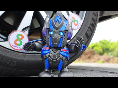 Optimus Prime, Transformers, Robot Dance | Experiment Car | Crushing Crunchy and Soft Things by Car