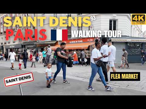 Saint Denis Paris Banlieu 4K Walking Tour - Paris France - 93 - Paris Feared Hood