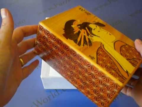 6 Sun 23 Step Utamaro Akaasa Japanese Puzzle Box