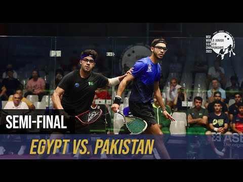 Egypt v Pakistan: 2022 WSF Men’s World Junior Team Championship semi-final