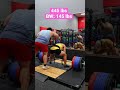 445 lbs deadlift | 3x bodyweight!