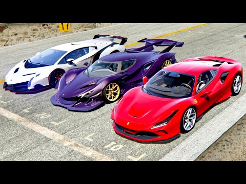 Ferrari F8 Tributo vs Lamborghini Veneno vs Apollo Intensa Emozione - Old Spa