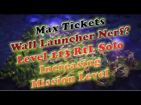 Fortnite Level 113 Ride the Lightning Solo with Wall Launcher Nerf/Bug