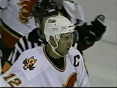 Edmonton Oilers vs Calgary Flames scrum 2006