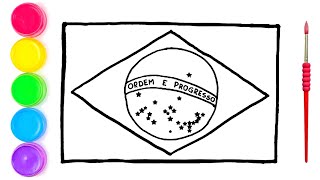 Bandeira Do Brasil 7 De Setembro Para Colorir