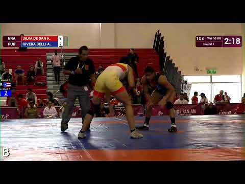 Round 1 WW - 59 kg: K. SILVA DE SAN (BRA) v. A. RIVERA BELLI (PUR)