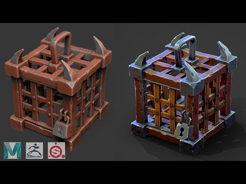 Autodesk Maya 2019, Zbrush 2019, Painter - Stylized Cage