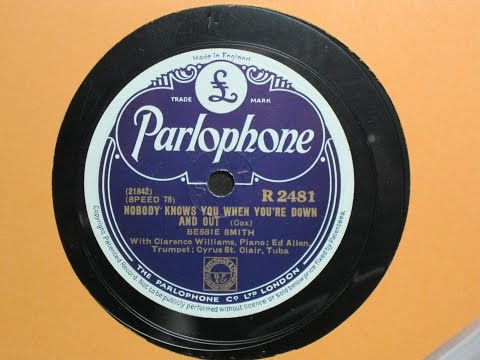 Nobody Knows You When You're Down and Out - Bessie Smith - Parlophone Records R2481