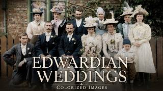 Edwardian Era Weddings: Brides, Grooms and Wedding Parties | HD Colorized Photographs