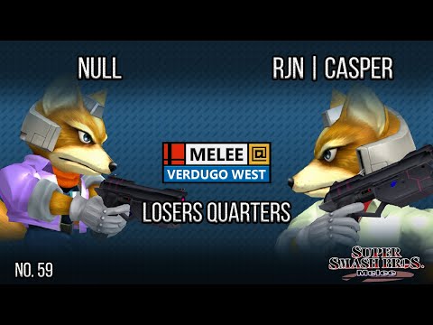 Melee @ Verdugo #59 - Null (Fox) VS RJN | Casper (Fox) - SSBM - Losers Quarters