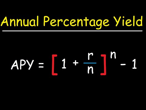 Annual Percentage Rate vs Annual Percentage Yield