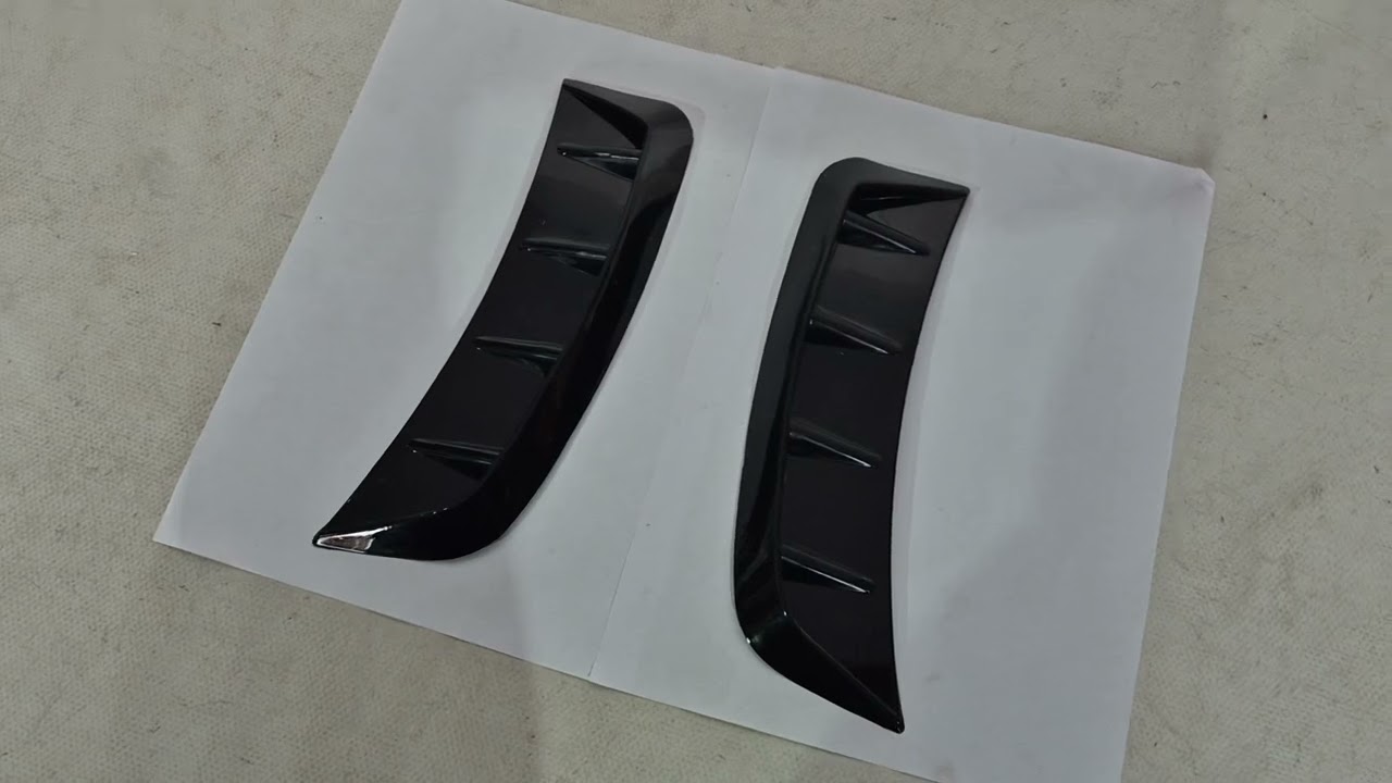 Универсальные вентиляционные накладки на крылья Тип-G (имитация, 2 шт) Video 1