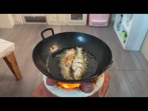 Yummy Miniature Blooming Fish Fried Recipe 🐟 Cooking Mini Food In Miniature Kitchen