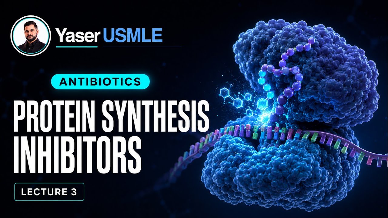 3- Protein Synthesis Inhibitors | 30S vs 50S Antibiotics | Dr Yaser USMLE Step 1