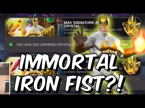 200x 4 Star Immortal Iron Fist Crystal Opening! - Max Sig Crystals - Marvel Contest Of Champions