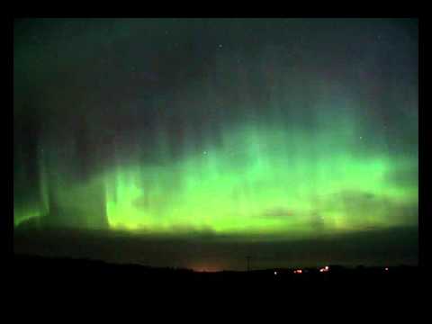 Northern lights in stop-motion over Blaker, Norway