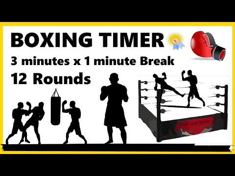 🥊12 Rounds Boxing  Timer Match / Training Timer - 3 minutes with 1 minute Break