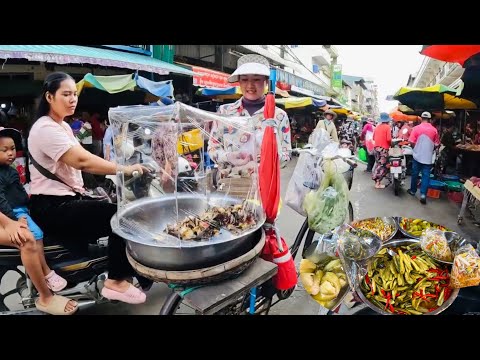 Amazing Inside! Cambodian Wet Market Tour - Phnom Penh Market, Fresh Food, Fish, Chicken & More 