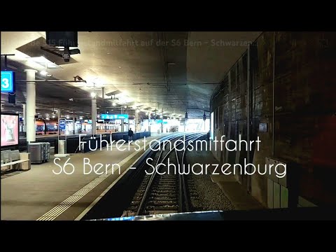 BLS RABe 515 Führerstandsmitfahrt auf der S6 von Bern nach Schwarzenburg.