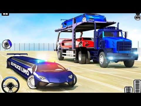 US Police Limo Transporter Truck 2020تحميل سيارات ليموزين فاخرة في شاحنة الشرطة ليمو لنا لنقلهم إلى