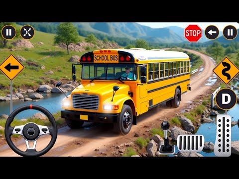 Offroad High School Bus Driver Simulator-Bus Driving Simulator 3D - Android GamePlay School Bus Game