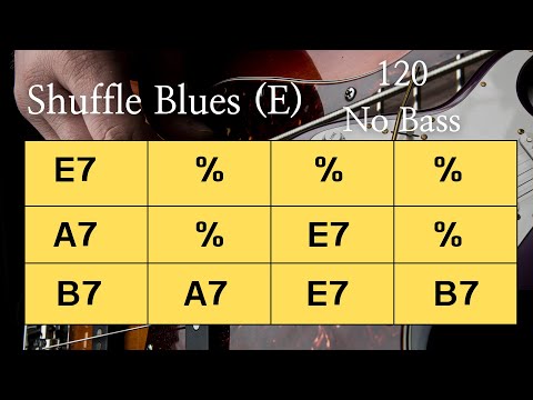 Blues Shuffle in E【No Bass】Backing Track BPM120