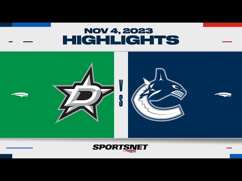 NHL Game Highlights | Stars vs. Canucks - November 4, 2023