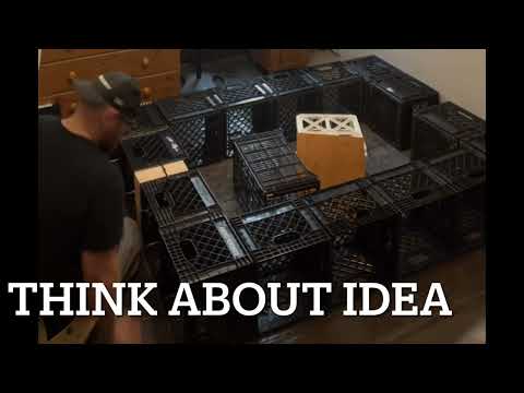 Making A Bed Foundation With Milk Crates
