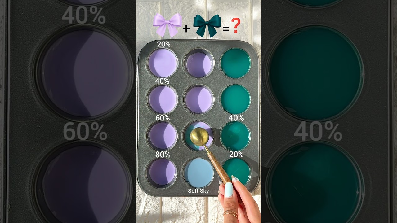 “From Lavender to Turquoise | Magical Color Shift” ✨🎨#ColorMixing#colormix#ArtShorts#MixingColors