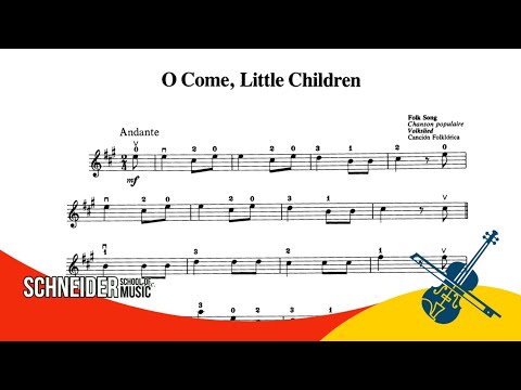 05 - O come little Children | Suzuki Book 1 | Violin Sheet Music [ Partitura para Violino ]