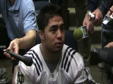 Notre Dame Spring Post-Practice Video Interview: ILB Manti Te'o