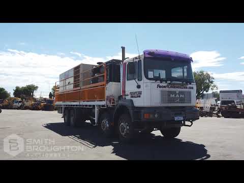 1999 MAN FE32403 8X8 DRILL SUPPORT FLAT TOP TRUCK