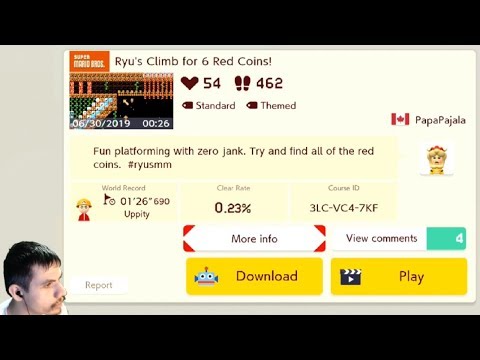 SMM2 - Ryu`s Climb for 6 Red Coins! (3LC-VC4-7KF)
