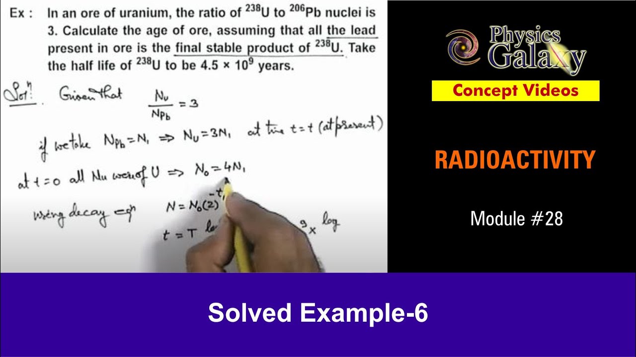 Class 12 Physics | Radioactivity | #28 Solved Example-6 on Nuclear Stability & Radioactivity