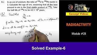 Class 12 Physics | Radioactivity | #28 Solved Example-6 on Nuclear Stability & Radioactivity