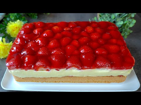 Der perfekte Erdbeerkuchen in Minuten! So einfach und lecker