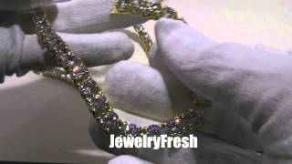 8mm Rick Ross Style Big Stone Gold Chain VVS Flawless Stones JewelryFresh.com