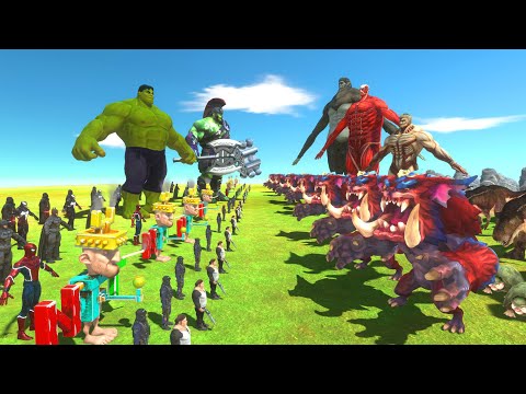 Superheroes Or Titan - Who Is The Strongest - Hulk VS Beast Titan
