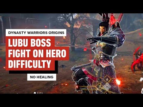 Dynasty Warriors Origins: Lu Bu Boss Fight on Hero Difficulty, No Healing